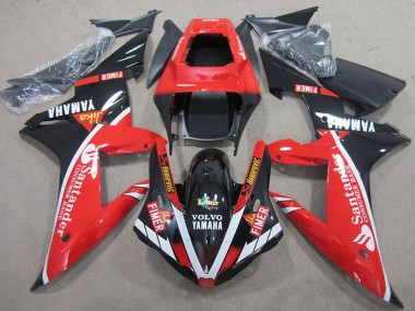 Discount 2004-2006 Red White Glossy Black Santander Yamaha YZF R1 Motorcycle Fairings Canada