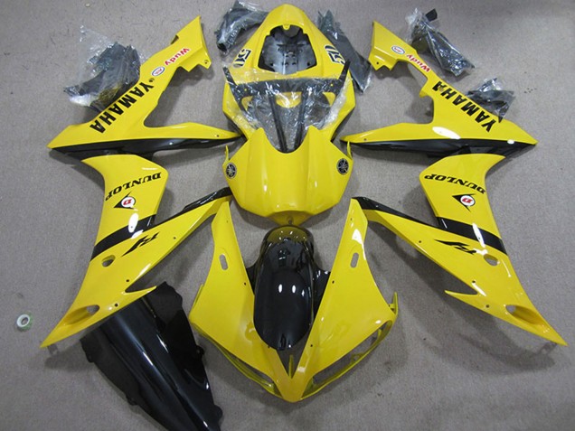 Discount 2004-2006 Yellow Glossy Black Dunlop Yamaha YZF R1 Motorcycle Fairings Canada