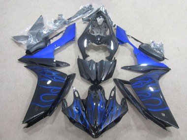 Discount 2007-2008 Glossy Black Blue Flame Yamaha YZF R1 Motorcycle Fairing Canada