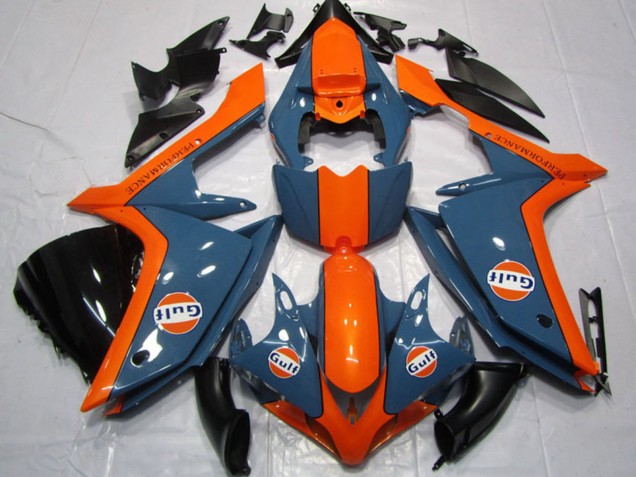 Discount 2007-2008 Dark Blue Orange Gulf Yamaha YZF R1 Motorcycle Fairings Canada