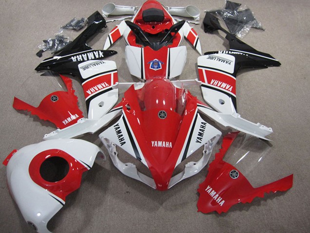 Discount 2007-2008 White Red Glossy Black Yamaha YZF R1 Motorcycle Fairing Canada