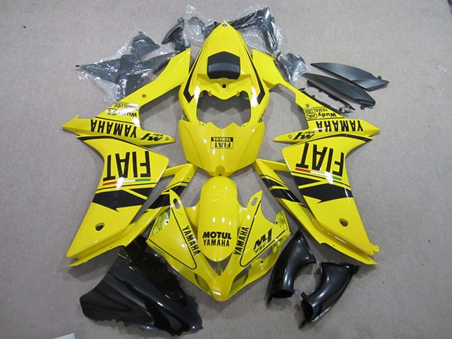 Discount 2007-2008 Yellow Black Motul Fiat Yamaha YZF R1 Motorcycle Fairings Canada