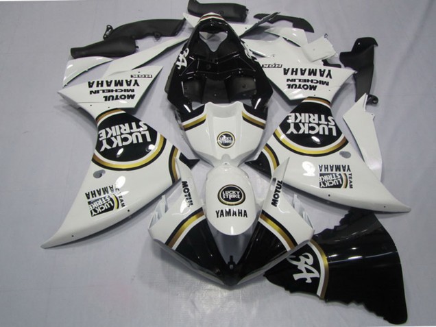 Discount 2009-2011 White Black Lucky Strike Yamaha YZF R1 Motorcycle Fairings Canada
