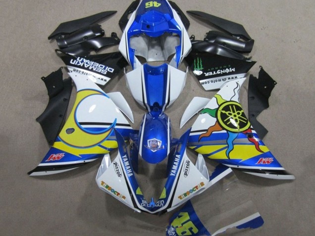 Discount 2009-2011 White Blue Yellow Green Monster Semakin Didepan Yamaha YZF R1 Motorcycle Fairings Canada
