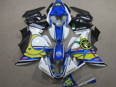 Discount 2012-2014 White Blue Yellow Black Pizzoli Semakin Didepan Monster Yamaha YZF R1 Motorcycle Fairings Canada