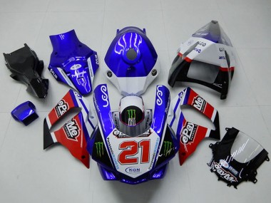Discount 2015-2019 White Blue Red Black Green Monster 21 Yamaha YZF R1 Motorcycle Fairings Canada