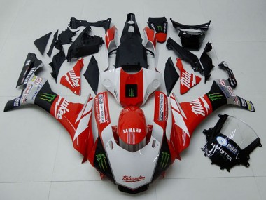 Discount 2015-2019 White Red Black Green Monster Milwaukee Yamaha YZF R1 Motorcycle Fairings Canada