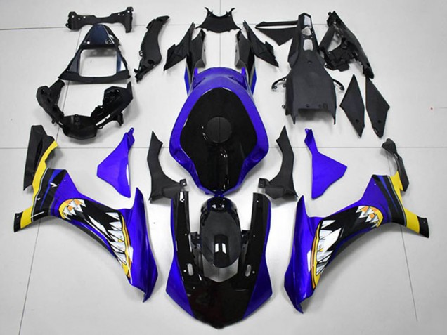 Discount 2015-2019 Blue Yellow Glossy Black Shark Yamaha YZF R1 Motorcycle Fairings Canada