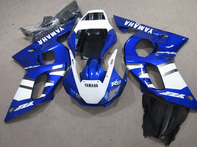Discount 1998-2002 White Blue Yamaha YZF R6 Motorcycle Fairings Canada