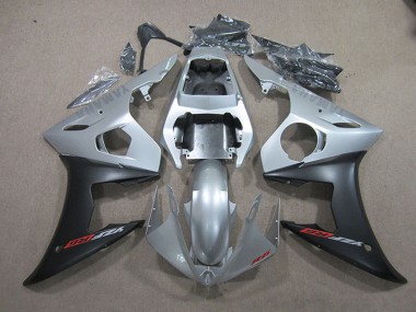 Discount 2003-2004 Silver Matte Black Yamaha YZF R6 Motorcycle Fairings Canada