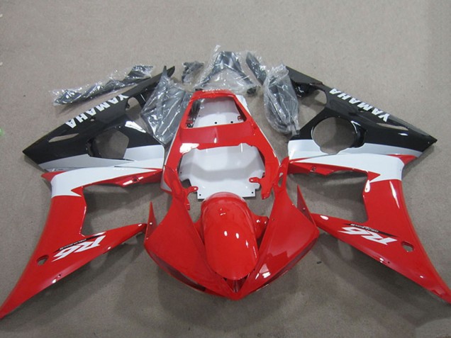 Discount 2003-2004 Red White Glossy Black Yamaha YZF R6 Motorcycle Fairing Kits Canada