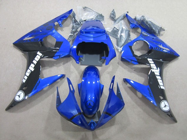 Discount 2003-2004 Blue Glossy Black Jordan Yamaha YZF R6 Motorcycle Fairings Canada