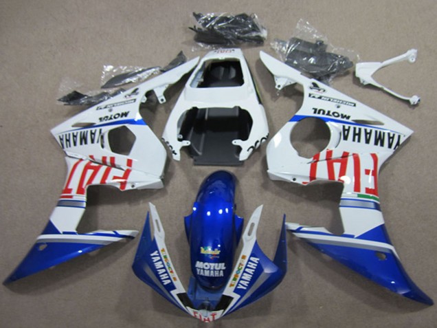 Discount 2003-2004 White Blue Red Fiat Motul Yamaha YZF R6 Motorcycle Fairings Canada