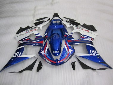 Discount 2003-2004 White Blue Red Motul Fiat Yamaha YZF R6 Motorcycle Fairings Canada