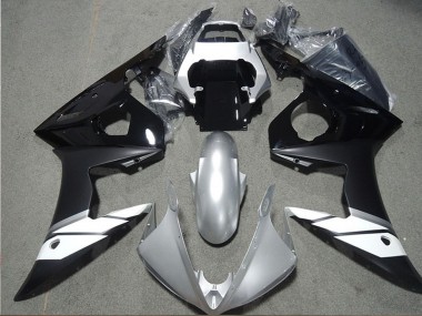 Discount 2003-2004 White Silver Glossy Black Matte Black Yamaha YZF R6 Motorcycle Fairings Canada