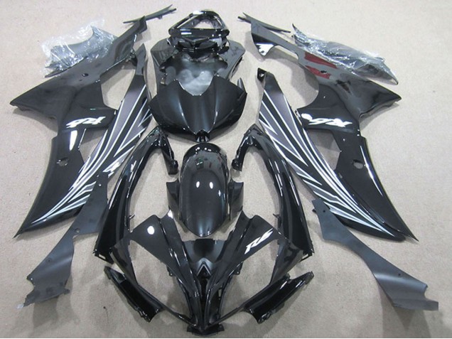 Discount 2008-2016 Glossy Black White Stripe Yamaha YZF R6 Motorcycle Fairings Canada