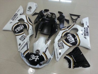 Discount 1998-2002 Yamaha YZF R6 Motorcycle Fairings MF2352 - White Black Canada