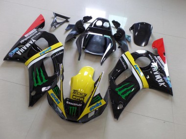 Discount 1998-2002 Black Yellow Monster Yamaha YZF R6 Bike Fairings Canada