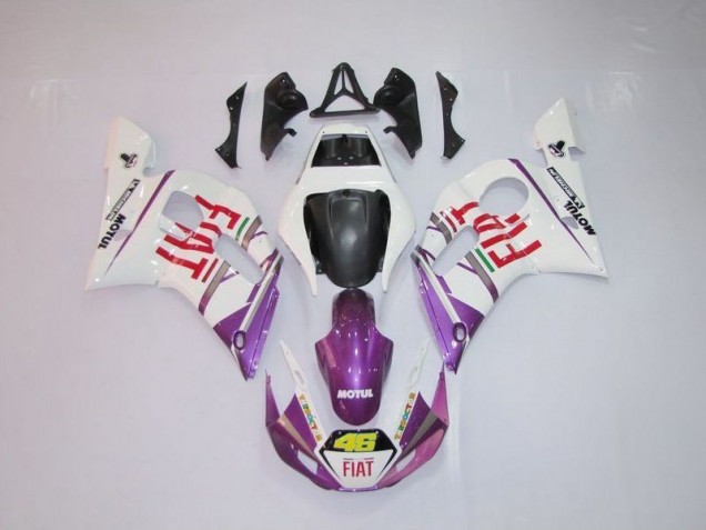 Discount 1998-2002 White Purple Fiat 46 Yamaha YZF R6 Motor Fairings Canada Discount 1998-2002 White Purple Fiat 46 Yamaha YZF R6 Motor Fairings Canada