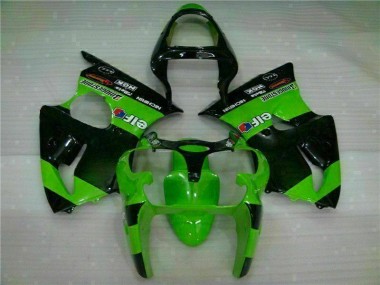 Discount 2000-2002 Green Kawasaki ZX6R Motorbike Fairing Kits Canada