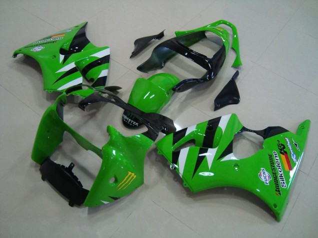 Discount 2000-2002 Green Black Kawasaki ZX6R Motor Fairings Canada Discount 2000-2002 Green Black Kawasaki ZX6R Motor Fairings Canada