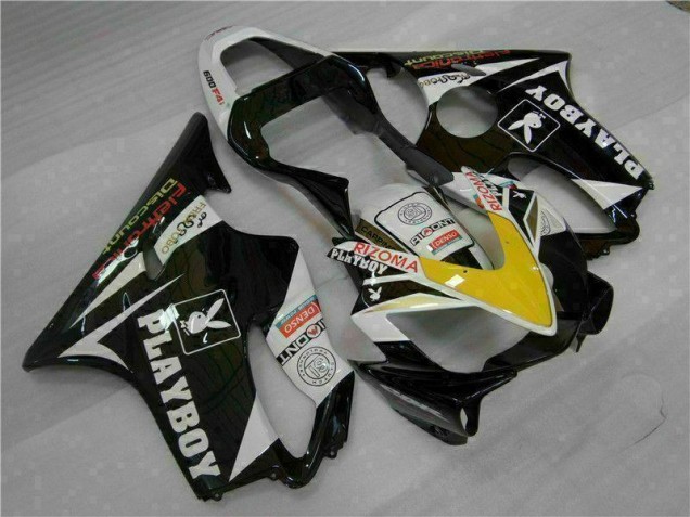 Discount 2001-2003 Yellow Silver Black Playboy Honda CBR600 F4i Motorcycle Fairing Kit Canada Discount 2001-2003 Yellow Silver Black Playboy Honda CBR600 F4i Motorcycle Fairing Kit Canada