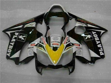 Discount 2001-2003 Yellow Silver Black Playboy Honda CBR600 F4i Motorcycle Fairing Kit Canada