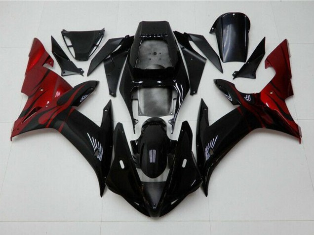 Discount 2002-2003 Black Red Yamaha YZF R1 Motorcycle Fairing Canada Discount 2002-2003 Black Red Yamaha YZF R1 Motorcycle Fairing Canada