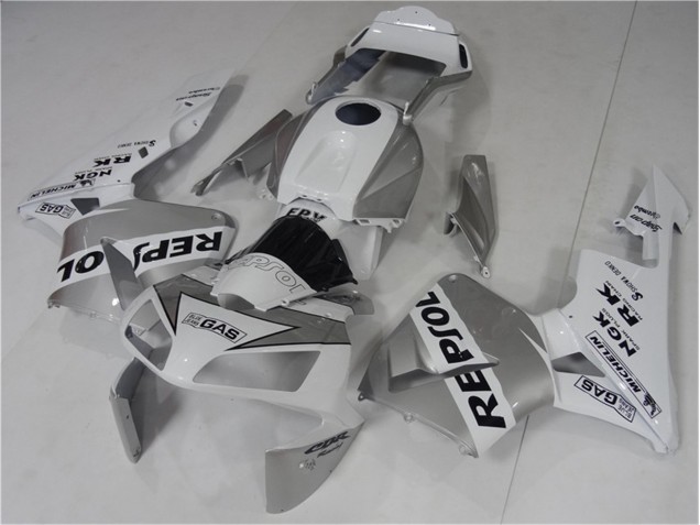 Discount 2003-2004 Silve White Black Repsol Honda CBR600RR Bike Fairings Canada Discount 2003-2004 Silve White Black Repsol Honda CBR600RR Bike Fairings Canada