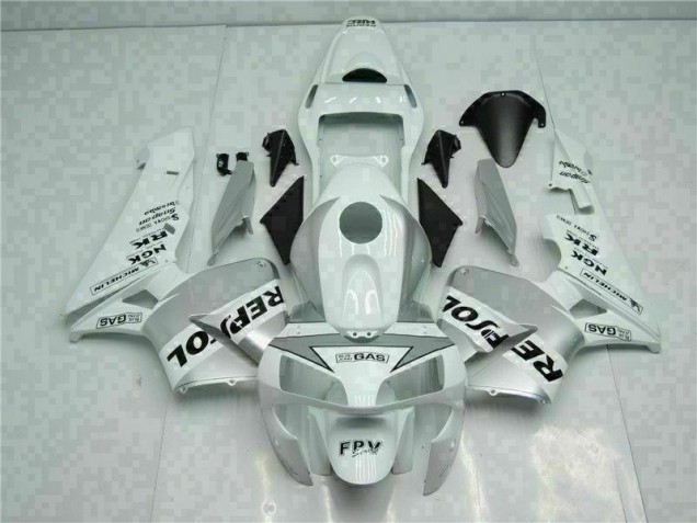 Discount 2003-2004 White Silver Repsol Honda CBR600RR Replacement Fairings Canada Discount 2003-2004 White Silver Repsol Honda CBR600RR Replacement Fairings Canada