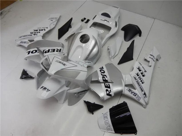 Discount 2003-2004 Silver White Black Repsol Honda CBR600RR Motorcycle Fairings Kit Canada Discount 2003-2004 Silver White Black Repsol Honda CBR600RR Motorcycle Fairings Kit Canada