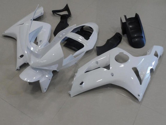 Discount 2003-2004 White Kawasaki ZX6R Bike Fairings Canada Discount 2003-2004 White Kawasaki ZX6R Bike Fairings Canada