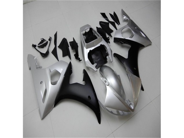 Discount 2003-2005 Silver Black Yamaha YZF R6 Motorcycle Fairings Canada Discount 2003-2005 Silver Black Yamaha YZF R6 Motorcycle Fairings Canada