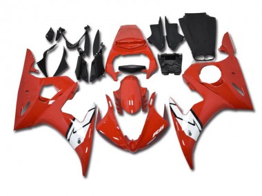 Discount 2003-2005 Yamaha YZF R6 Motorcycle Fairings MF2081 - Red White Canada