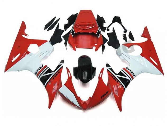 Discount 2003-2005 Red White Black Yamaha YZF R6 Motorcycle Fairings Kits Canada Discount 2003-2005 Red White Black Yamaha YZF R6 Motorcycle Fairings Kits Canada