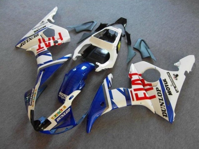 Discount 2003-2005 Blue White Fiat Yamaha YZF R6 Motor Bike Fairings Canada Discount 2003-2005 Blue White Fiat Yamaha YZF R6 Motor Bike Fairings Canada