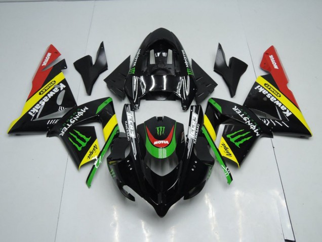 Discount 2003-2005 Black Yellow Monster Kawasaki ZX10R Replacement Motorcycle Fairings Canada Discount 2003-2005 Black Yellow Monster Kawasaki ZX10R Replacement Motorcycle Fairings Canada