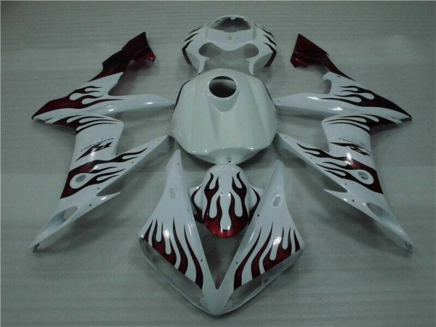 Discount 2004-2006 White Red Flame Yamaha YZF R1 Motorcycle Fairings Canada Discount 2004-2006 White Red Flame Yamaha YZF R1 Motorcycle Fairings Canada