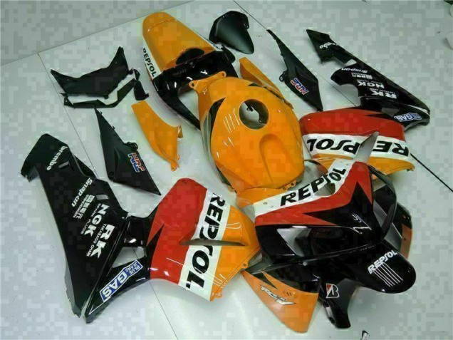 Discount 2005-2006 Orange Black Repsol Honda CBR600RR Motorbike Fairing Canada