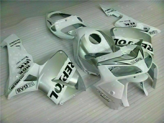 Discount 2005-2006 White Repsol Honda CBR600RR Motorbike Fairing Kits Canada Discount 2005-2006 White Repsol Honda CBR600RR Motorbike Fairing Kits Canada