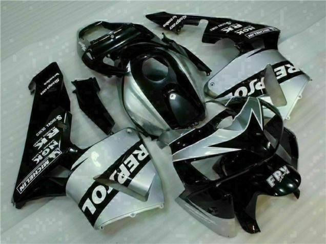 Discount 2005-2006 Black Silver Repsol Honda CBR600RR Motorcycle Fairings Kit Canada Discount 2005-2006 Black Silver Repsol Honda CBR600RR Motorcycle Fairings Kit Canada