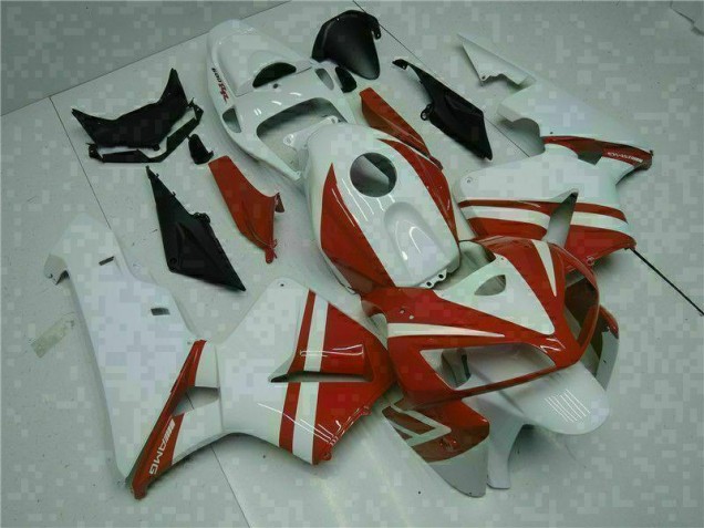 Discount 2005-2006 White Red Honda CBR600RR Motorcycle Fairings Canada
