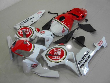 Discount 2005-2006 Pearl White Lucky Strike Honda CBR600RR Motorcycle Fairings Kits Canada