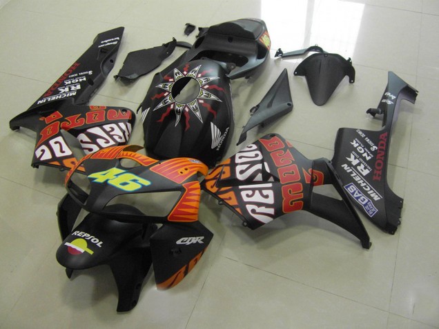 Discount 2005-2006 Rossi Matte Black Honda CBR600RR Motorcycle Fairings Kits Canada Discount 2005-2006 Rossi Matte Black Honda CBR600RR Motorcycle Fairings Kits Canada