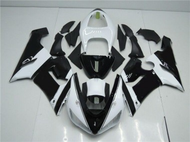 Discount 2005-2006 Black White Kawasaki ZX6R Moto Fairings Canada