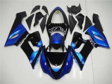 Discount 2005-2006 Kawasaki Ninja ZX6R Motorcycle Fairings MF0561 - Blue Black Canada