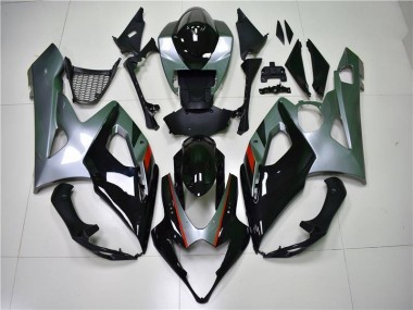 Discount 2005-2006 Suzuki GSXR 1000 Motorcycle Fairings MF0124 - Black Silver Canada