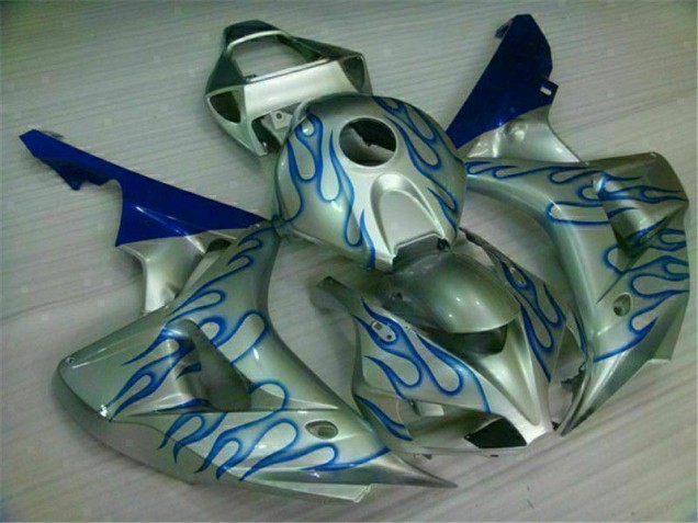 Discount 2006-2007 Blue Flame Silver Honda CBR1000RR Motorcycle Fairing Kits Canada Discount 2006-2007 Blue Flame Silver Honda CBR1000RR Motorcycle Fairing Kits Canada