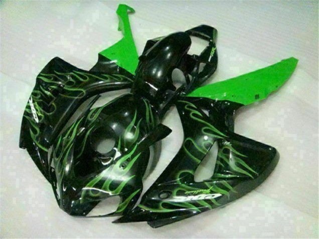 Discount 2006-2007 Green Flame Black Honda CBR1000RR Moto Fairings Canada Discount 2006-2007 Green Flame Black Honda CBR1000RR Moto Fairings Canada