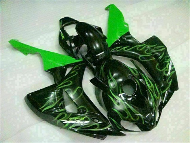 Discount 2006-2007 Green Flame Black Honda CBR1000RR Moto Fairings Canada Discount 2006-2007 Green Flame Black Honda CBR1000RR Moto Fairings Canada